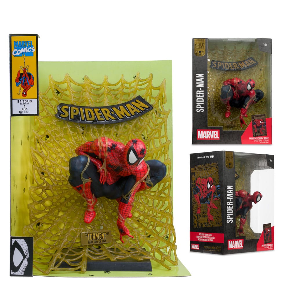 Marvel Collection PVC Statue 1/6 Spider-Man (Spider-Man # 1) (Gold Edition) (Gold Label) 15 cm Image 5