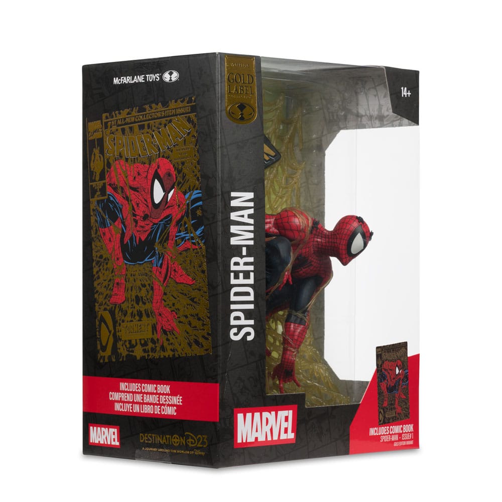Marvel Collection PVC Statue 1/6 Spider-Man (Spider-Man # 1) (Gold Edition) (Gold Label) 15 cm Image 9