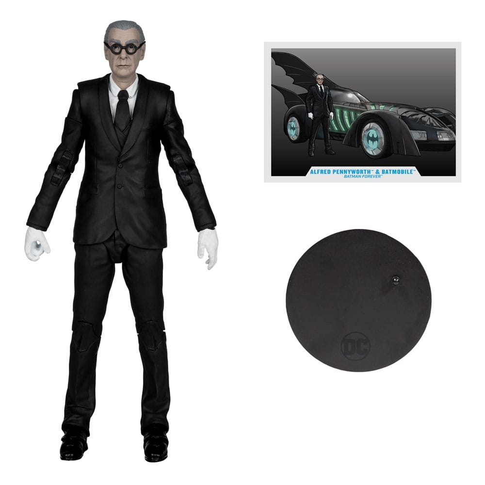 Batman Forever DC Multiverse Actionfigur mit Fahrzeug Alfred Pennyworth & Batmobile (Gold Label) 79 cm Image 3