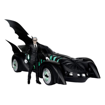 Batman Forever DC Multiverse Actionfigur mit Fahrzeug Alfred Pennyworth & Batmobile (Gold Label) 79 cm Image 1
