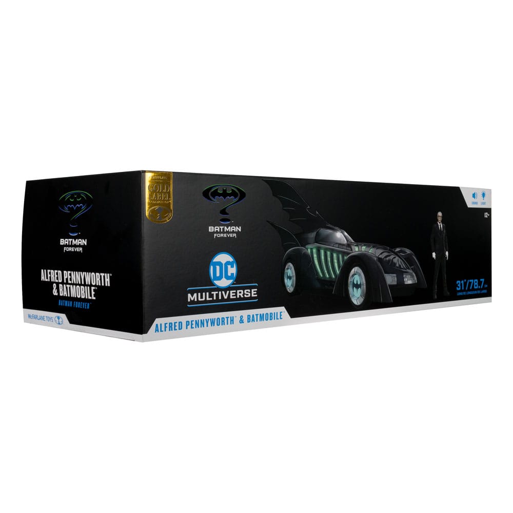 Batman Forever DC Multiverse Actionfigur mit Fahrzeug Alfred Pennyworth & Batmobile (Gold Label) 79 cm Image 15