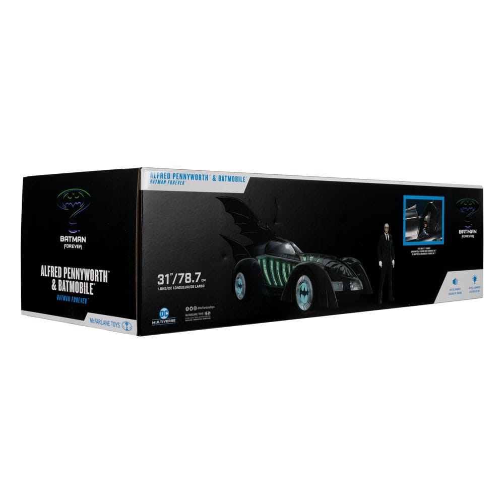 Batman Forever DC Multiverse Actionfigur mit Fahrzeug Alfred Pennyworth & Batmobile (Gold Label) 79 cm Image 16
