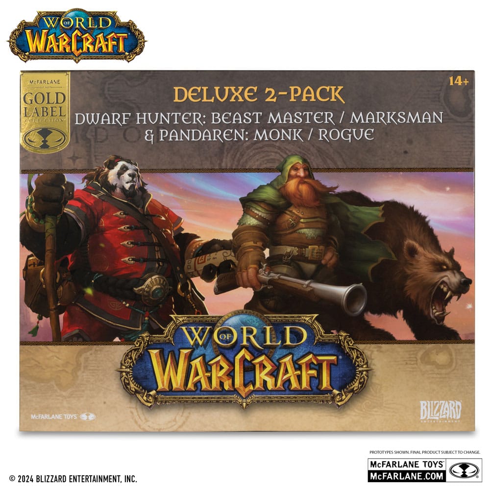 World of Warcraft PVC Statuen 2er-Pack 1/12 Dwarf Hunter: Beast Master & Pandaren: Monk (Gold Label) 15 cm Image 10