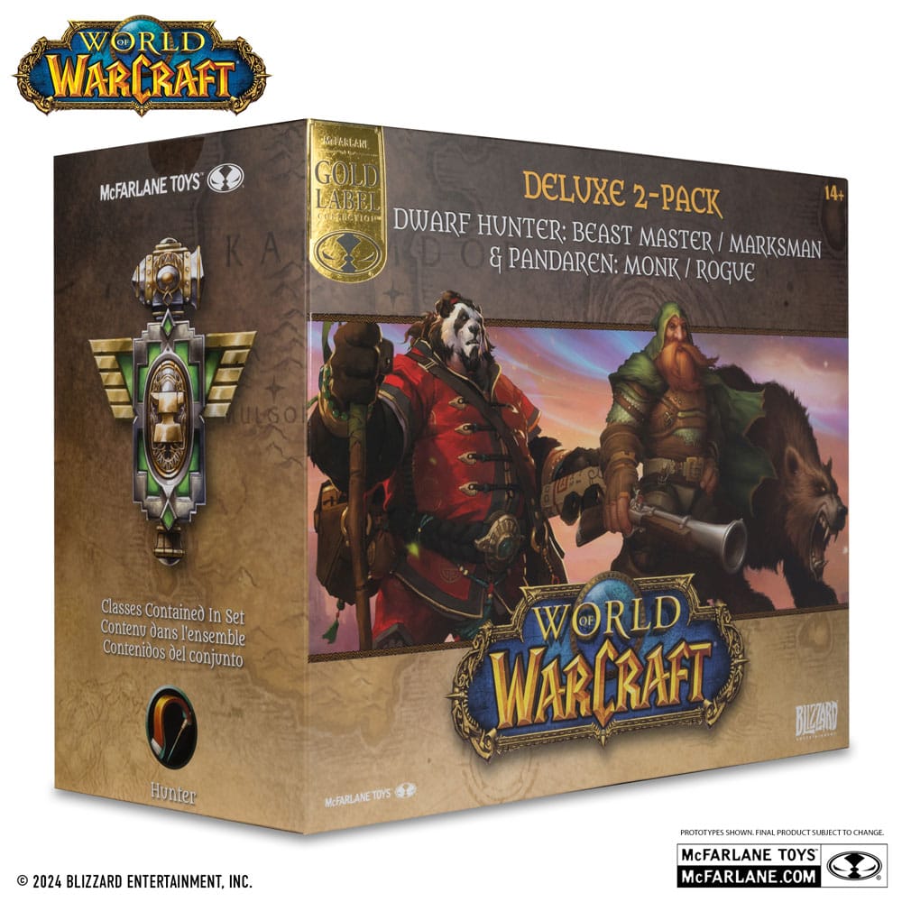 World of Warcraft PVC Statuen 2er-Pack 1/12 Dwarf Hunter: Beast Master & Pandaren: Monk (Gold Label) 15 cm Image 11
