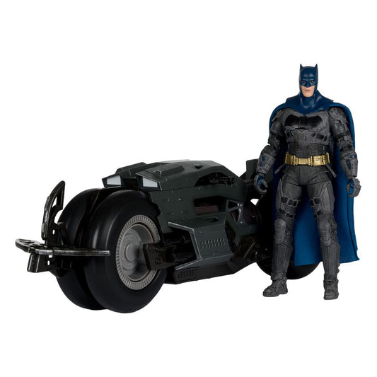 The Flash DC Multiverse Fahrzeug Batcycle with Batman Image 1
