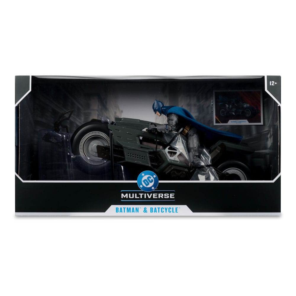 The Flash DC Multiverse Fahrzeug Batcycle with Batman Image 6