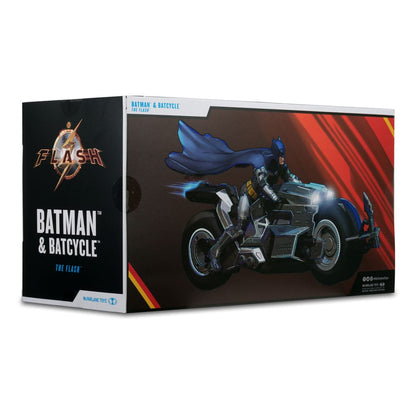 The Flash DC Multiverse Fahrzeug Batcycle with Batman Image 8