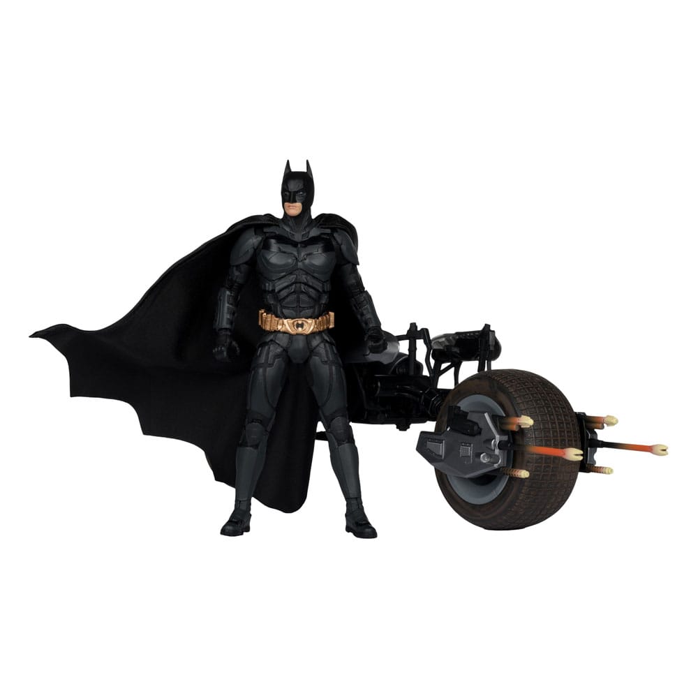 The Dark Knight DC Multiverse Actionfigur mit Fahrzeug Batman & The Batpod 18 cm Image 1