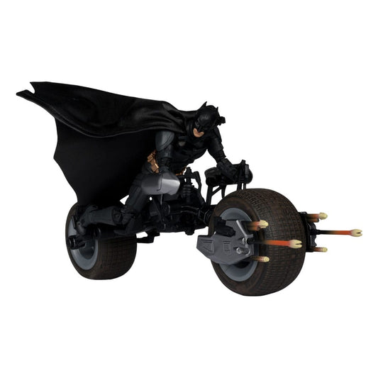 The Dark Knight DC Multiverse Actionfigur mit Fahrzeug Batman & The Batpod 18 cm Image 2