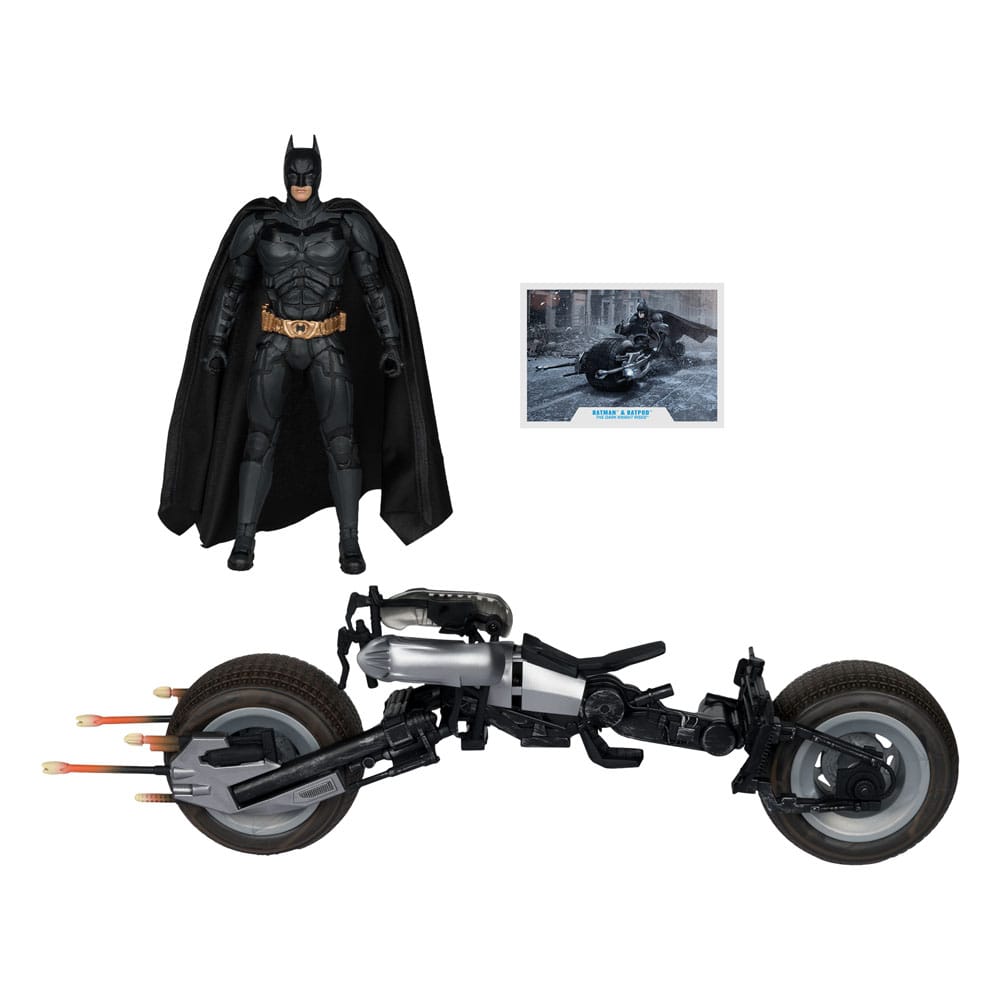 The Dark Knight DC Multiverse Actionfigur mit Fahrzeug Batman & The Batpod 18 cm Image 3