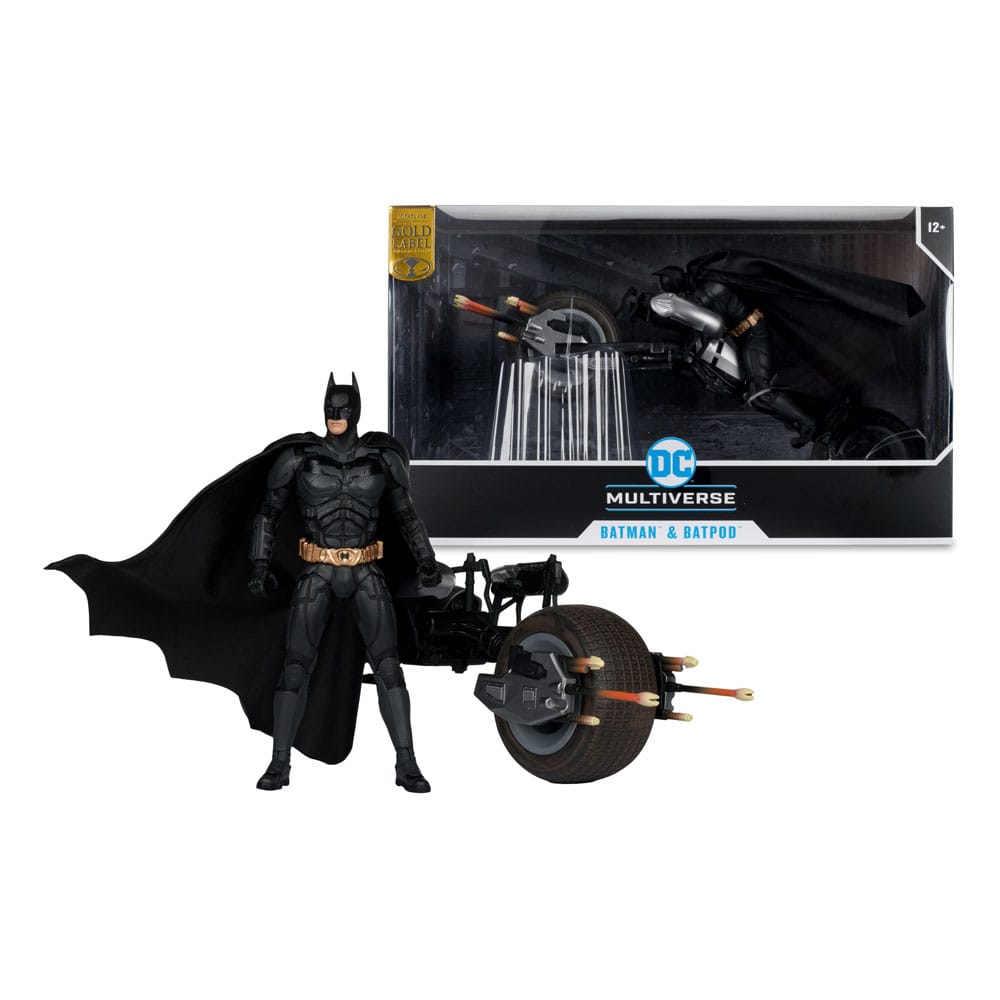 The Dark Knight DC Multiverse Actionfigur mit Fahrzeug Batman & The Batpod 18 cm Image 5