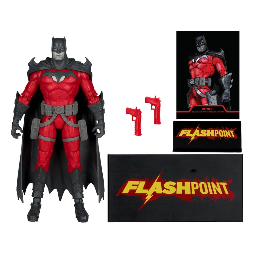 DC Multiverse Actionfigur Batman (Flashpoint) (Black & White Accent Edition) (Gold Label) 18 cm Image 3