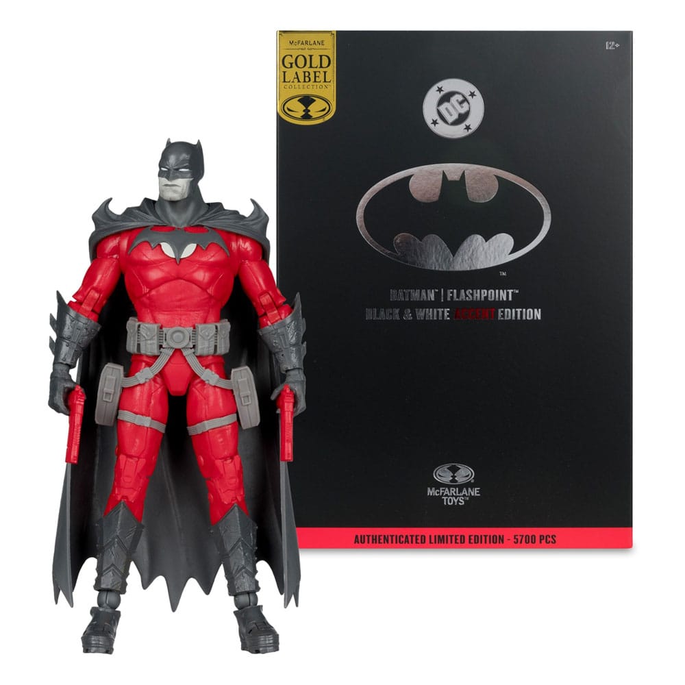 DC Multiverse Actionfigur Batman (Flashpoint) (Black & White Accent Edition) (Gold Label) 18 cm Image 5