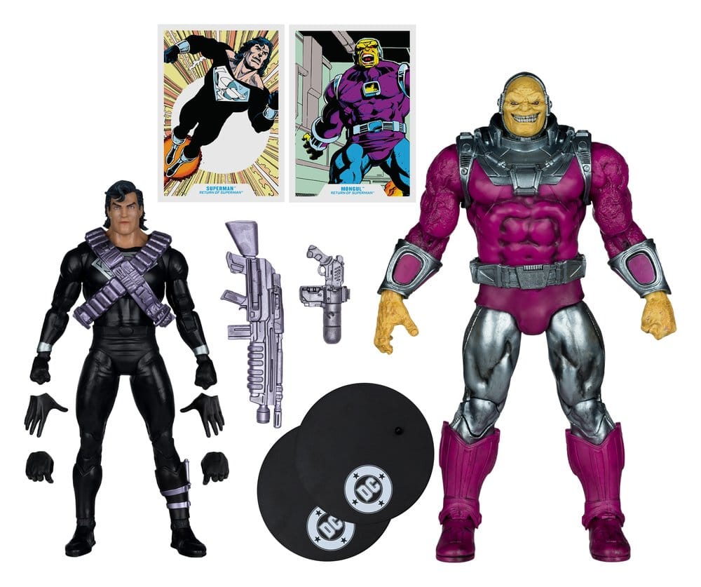 DC Multiverse Megafig Actionfigur 2er Pack Mongul vs Superman (Return of Superman) 25 cm Image 2