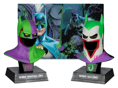 Batman DC Direct Mini-Replik 1/3 2er-Pack Batman Masken Hush & Knightfall (Jokerized) (Gold Label) 18 cm Image 2