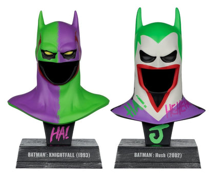 Batman DC Direct Mini-Replik 1/3 2er-Pack Batman Masken Hush & Knightfall (Jokerized) (Gold Label) 18 cm Image 3
