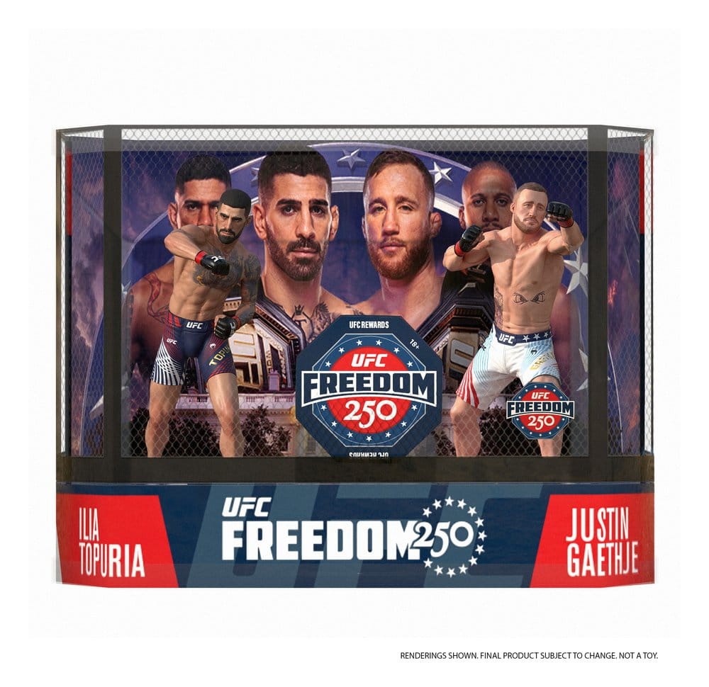 UFC McFarlane’s SportsPicks Actionfiguren 2er-Pack Ilia Topuria vs Justin Gaethje (Freedom 250) 18 cm Image 6