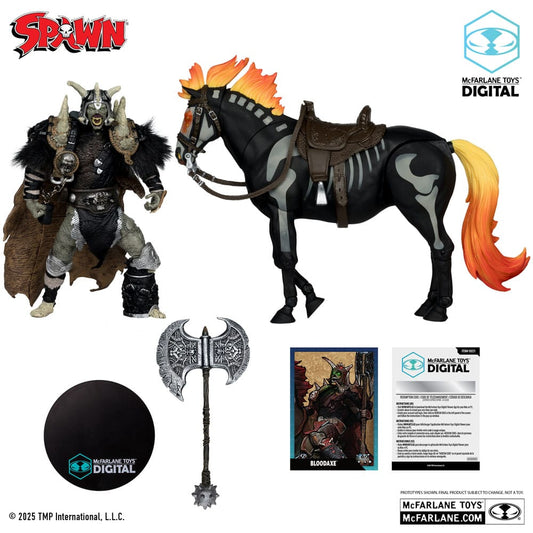 Spawn Actionfigur Bloodaxe mit Pferd (Spawn: The Dark Ages) (McFarlane Toys 30th Anniversary) (Gold Label) 18 cm Image 2
