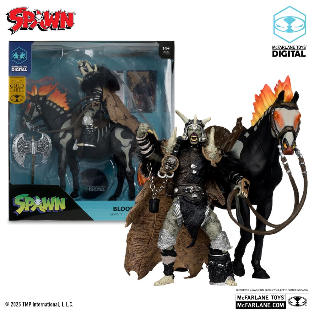 Spawn Actionfigur Bloodaxe mit Pferd (Spawn: The Dark Ages) (McFarlane Toys 30th Anniversary) (Gold Label) 18 cm Image 4