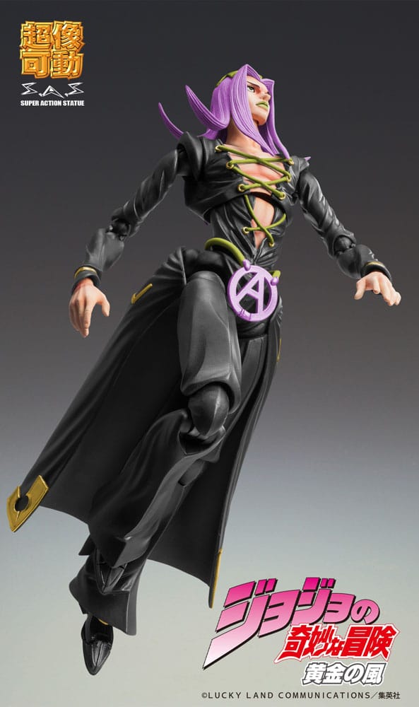 JoJo's Bizarre Adventure Part 5 Super Action Actionfigur Chozokado Leone Abbacchio Black Ver. 16 cm Image 7