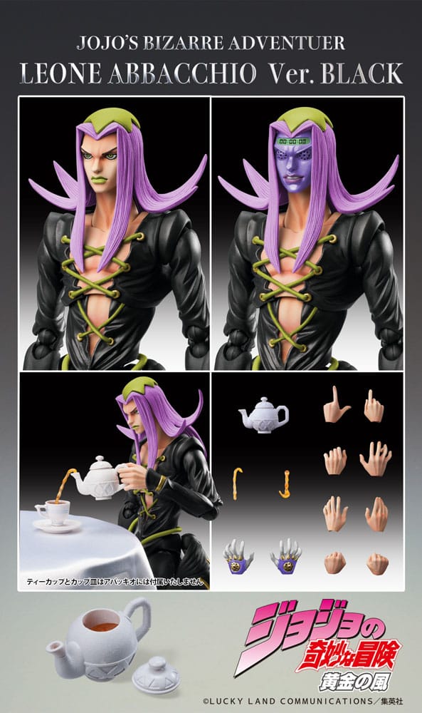 JoJo's Bizarre Adventure Part 5 Super Action Actionfigur Chozokado Leone Abbacchio Black Ver. 16 cm Image 9