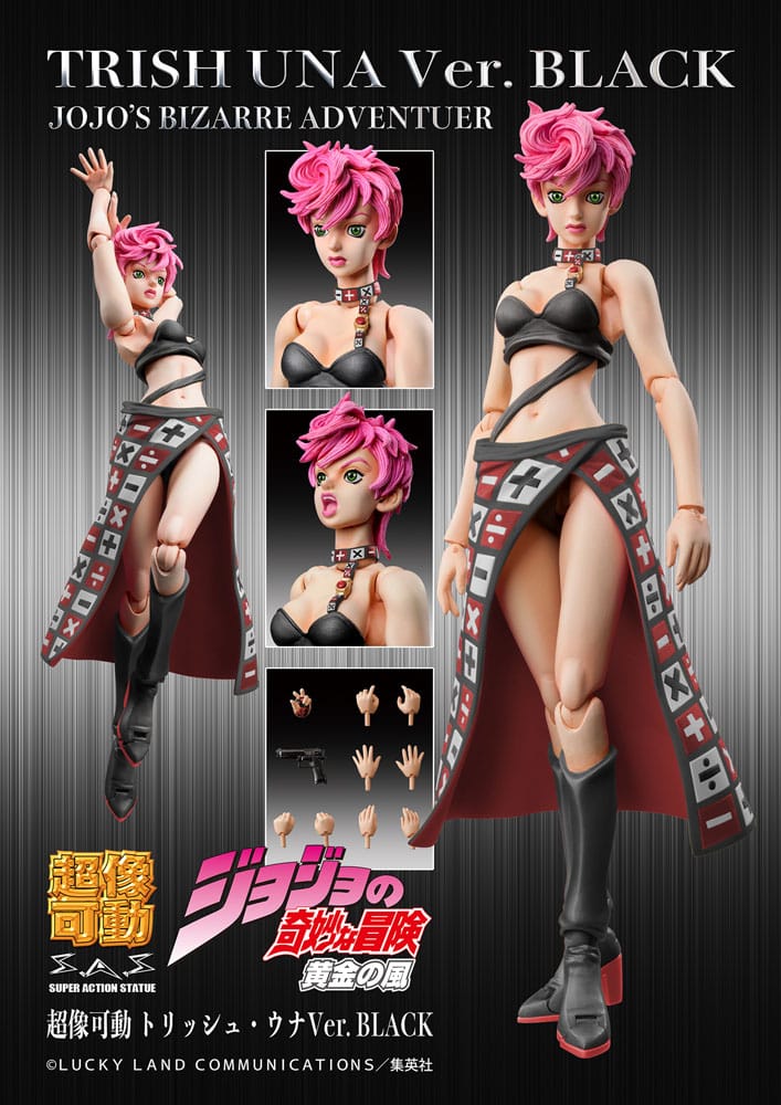 JoJo's Bizarre Adventure Part 5 Super Action Actionfigur Trish Una Black Ver. 15 cm Image 9