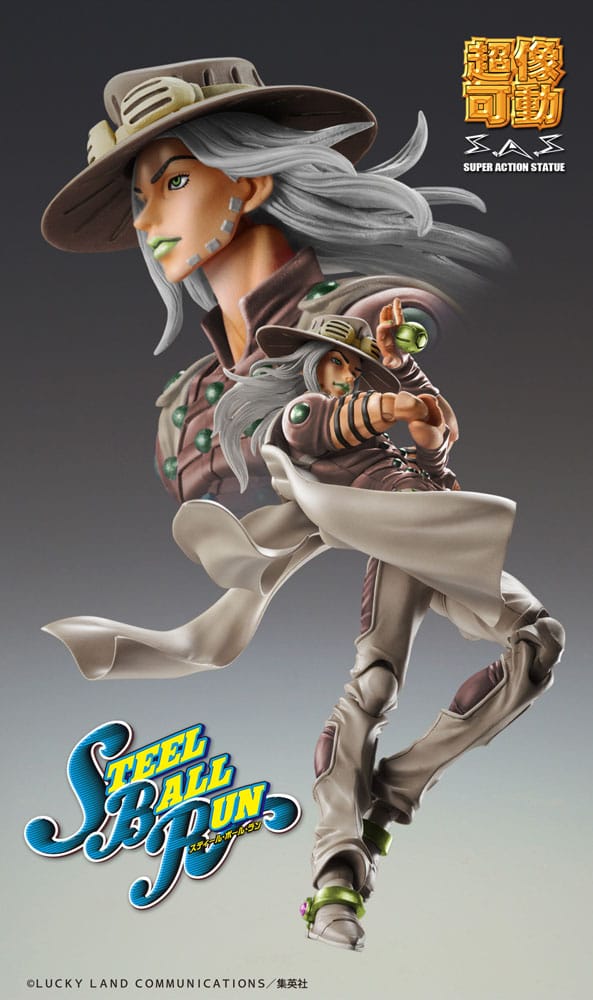 JoJo's Bizarre Adventure Part7 Steel Ball Run Super Action Actionfigur Chozokado Gyro Zeppeli Third 16 cm Image 5