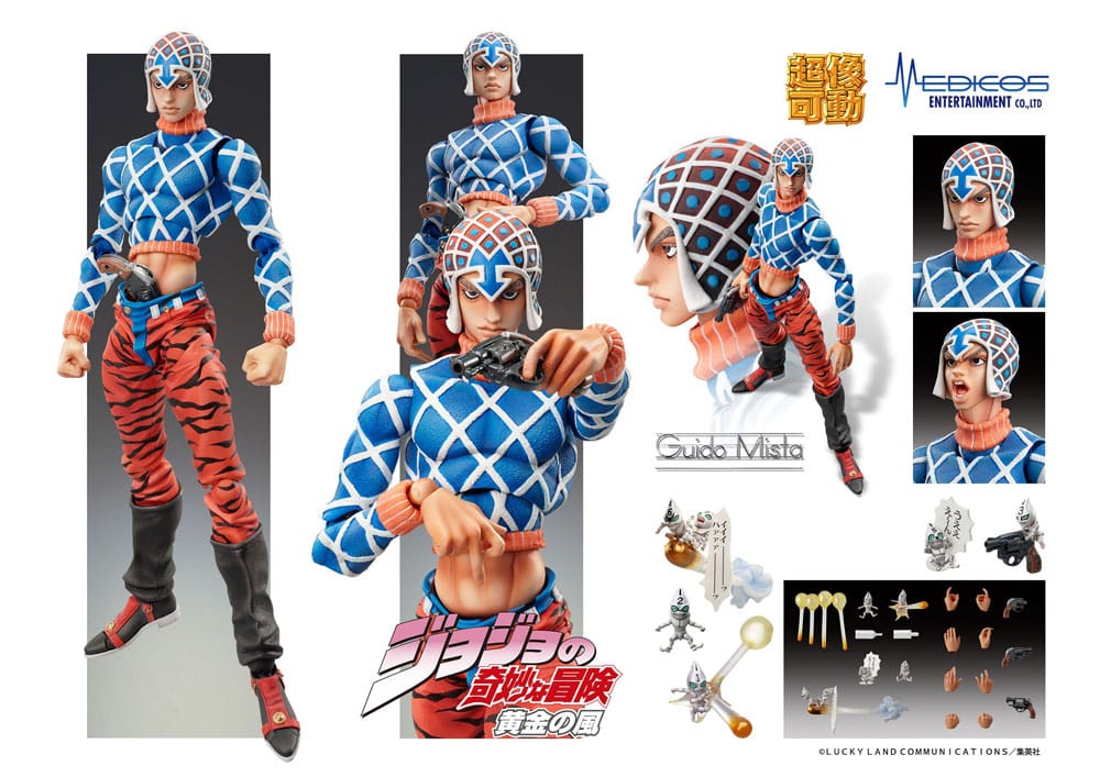 JoJo's Bizarre Adventure Part 5 Statue Legend PVC Statue Chozokado Guido Mista & S P (re-run) 15 cm Image 7