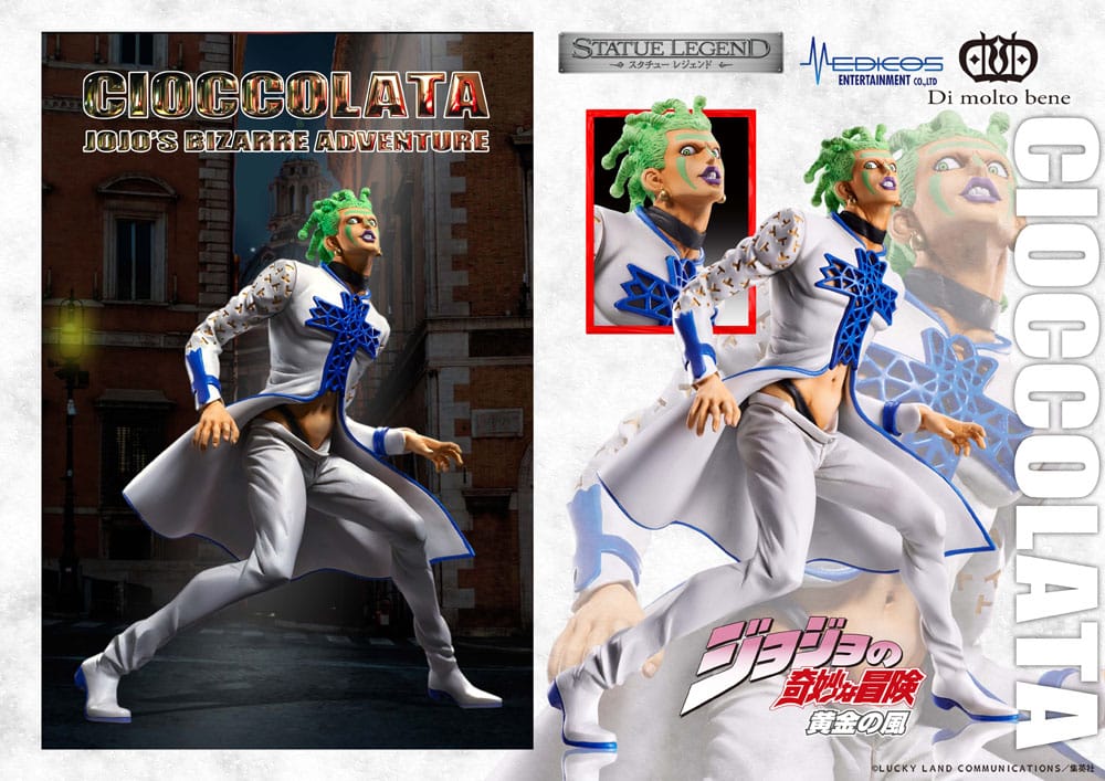 JoJo's Bizarre Adventure Part 5 Golden Wind Statue Legend PVC Statue Cioccolata 17 cm Image 5