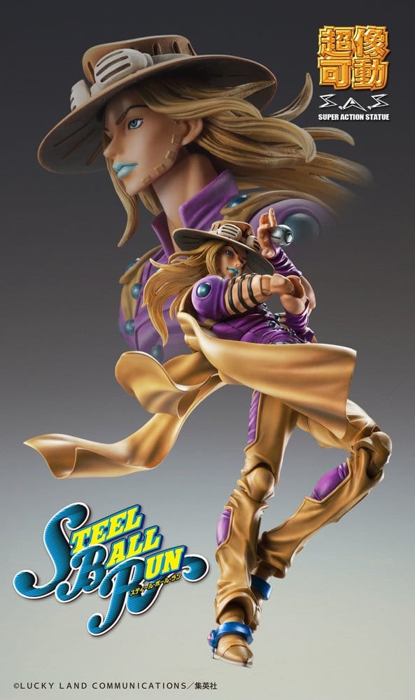 JoJo's Bizarre Adventure Part 7: Steel Ball Run Super Action Actionfigur Chozokado Gyro Zeppeli Ver.1.5 16 cm Image 5