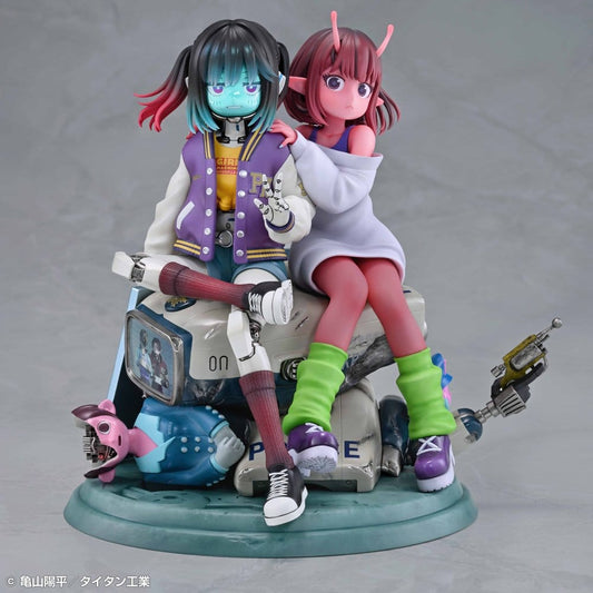 Milky Subway The Galactic Limited Express PVC Figuren 2er-Pack Chiharu & Makina 18 cm Image 1