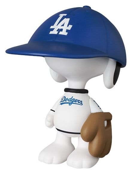 MLB × Peanuts UDF PVC Figur Los Angeles Dodgers Snoopy 7 cm Image 1