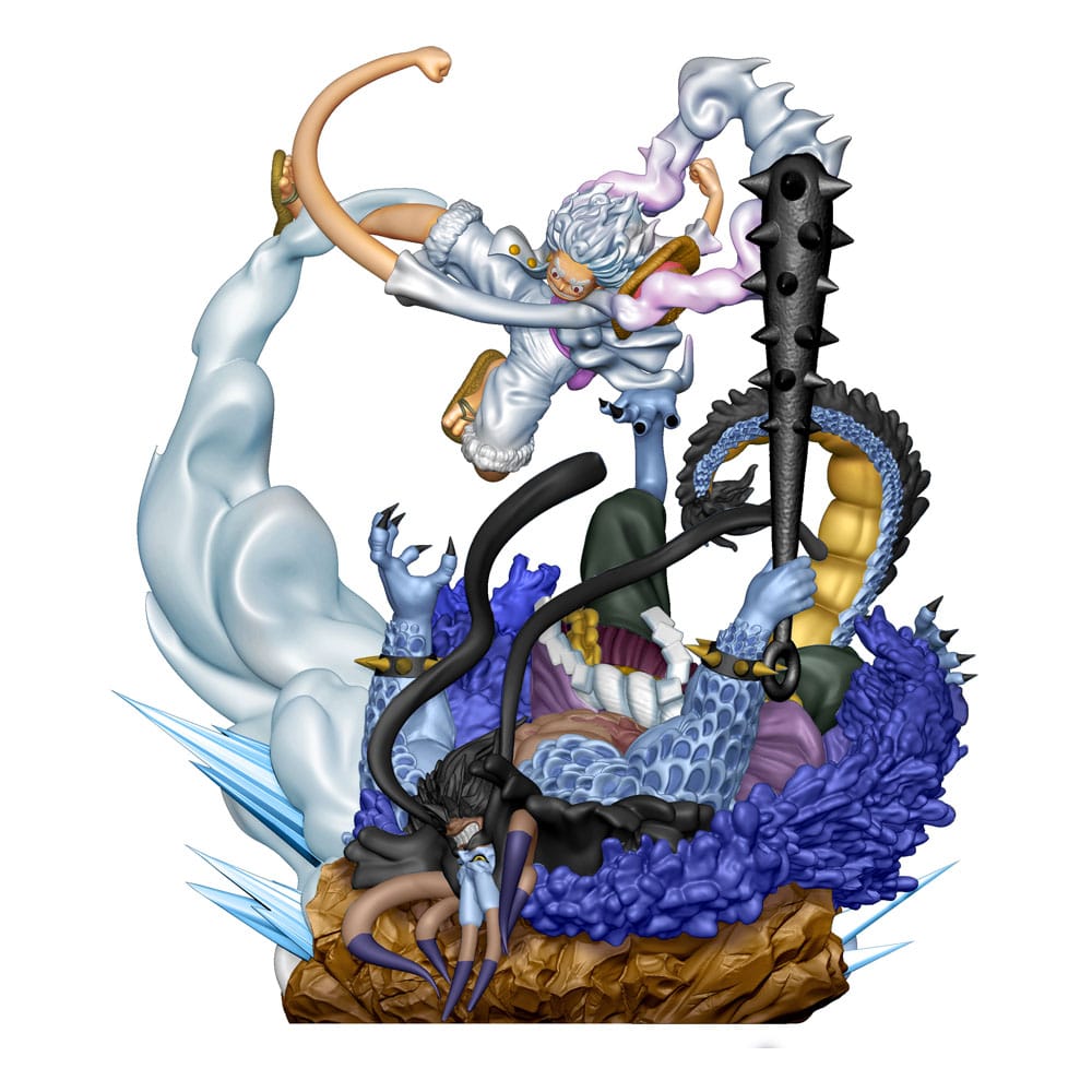 One Piece Petitrama PVC Mini-Statue Logbox Re Birth Gear Fifth Special Set 9 cm Image 3