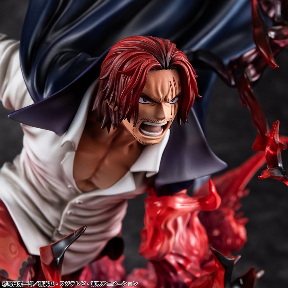 One Piece P.O.P SA-MAXIMUM PVC Statue Leader of Red Hair Pirates Red-Haired Shanks Kamusari 25 cm Image 6