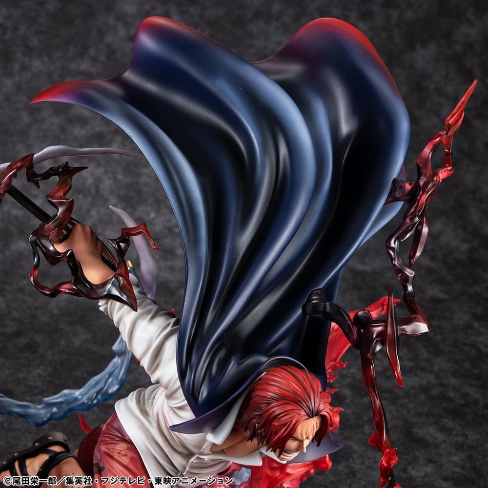 One Piece P.O.P SA-MAXIMUM PVC Statue Leader of Red Hair Pirates Red-Haired Shanks Kamusari 25 cm Image 8