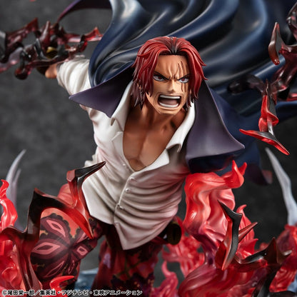 One Piece P.O.P SA-MAXIMUM PVC Statue Leader of Red Hair Pirates Red-Haired Shanks Kamusari 25 cm Image 11