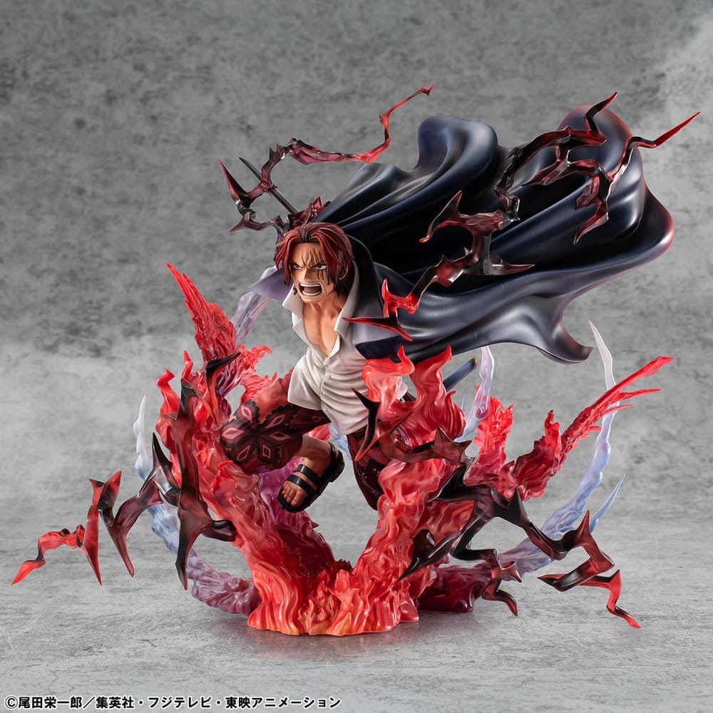One Piece P.O.P SA-MAXIMUM PVC Statue Leader of Red Hair Pirates Red-Haired Shanks Kamusari 25 cm Image 12