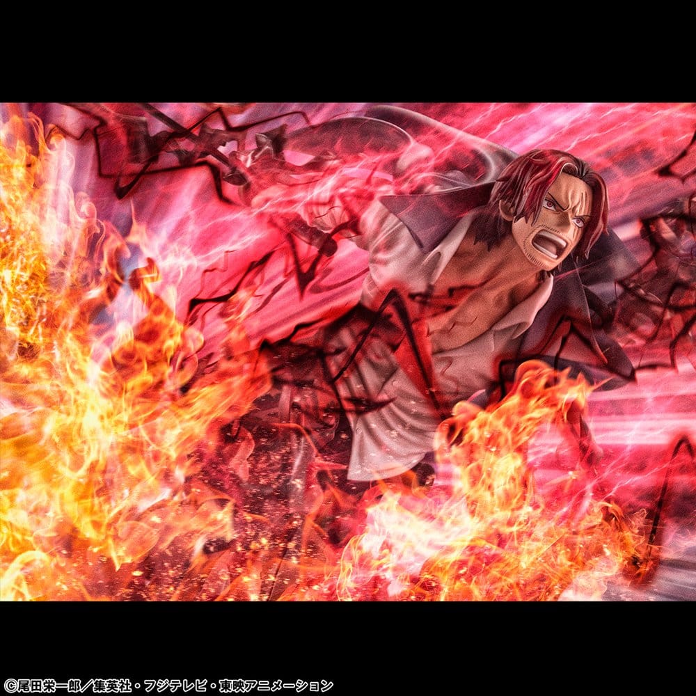 One Piece P.O.P SA-MAXIMUM PVC Statue Leader of Red Hair Pirates Red-Haired Shanks Kamusari 25 cm Image 14