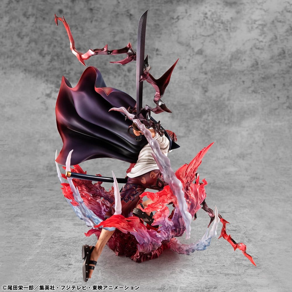 One Piece P.O.P SA-MAXIMUM PVC Statue Leader of Red Hair Pirates Red-Haired Shanks Kamusari 25 cm Image 17