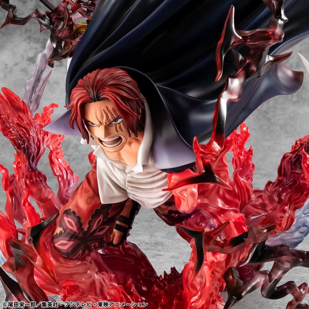 One Piece P.O.P SA-MAXIMUM PVC Statue Leader of Red Hair Pirates Red-Haired Shanks Kamusari 25 cm Image 20