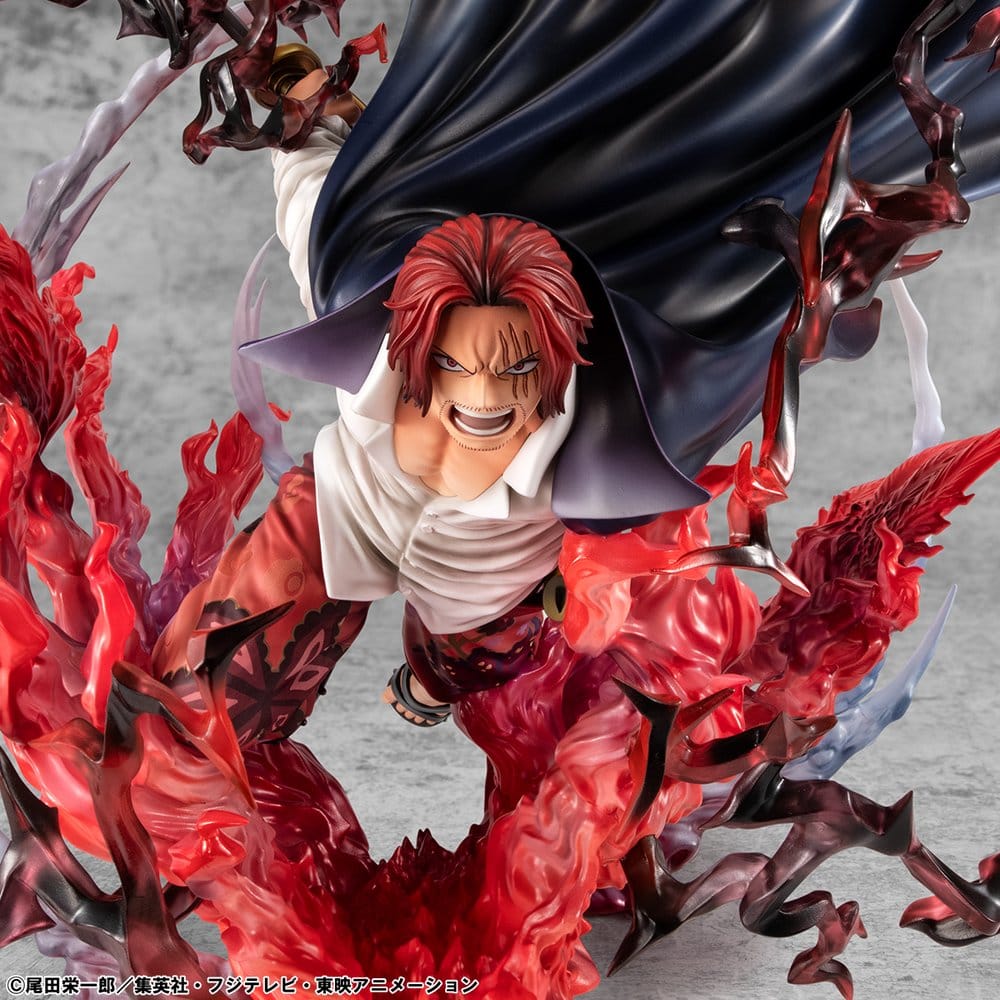 One Piece P.O.P SA-MAXIMUM PVC Statue Leader of Red Hair Pirates Red-Haired Shanks Kamusari 25 cm Image 21