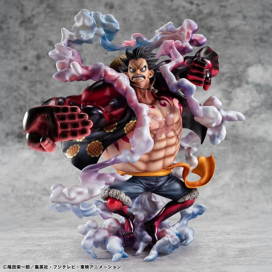 One Piece Portrait.Of.Pirates SA-Maximum PVC Figur Monkey D. Ruffy Gear 4 Bounce-Man 10th Limited Ver. 30 cm Image 1