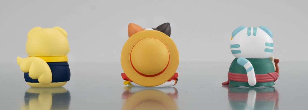 One Piece Mega Cat Project Sammelfiguren 3er-Pack Nyan Piece Nyan! Happy Trio 2024 Limited Ver. 3 cm Image 3