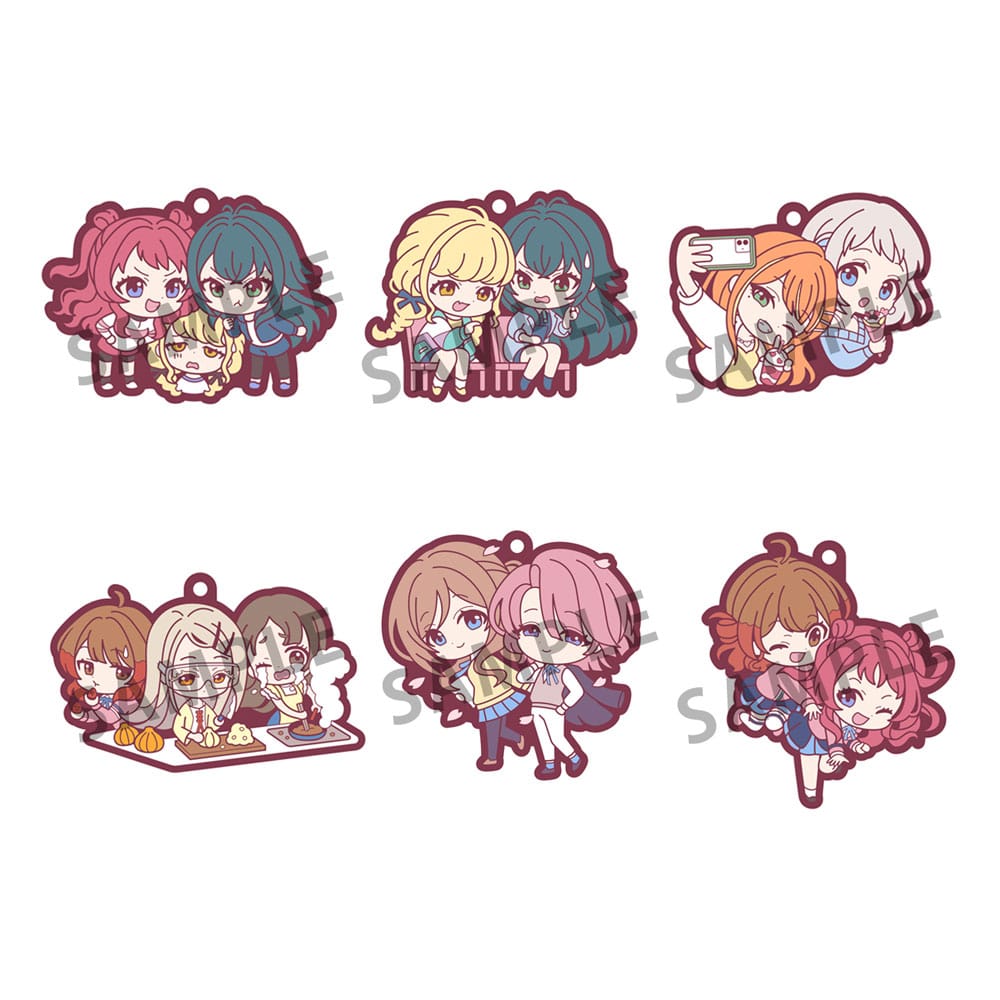 Idolmaster Rubber Mascot Buddycolle Gummi-Anhänger Gakuen 7 cm Sortiment (6) Image 1