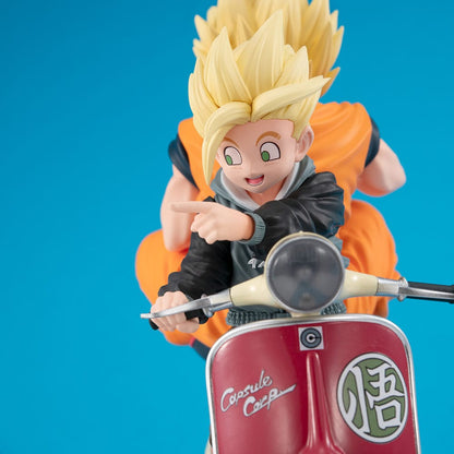 Dragonball Z 05 Desktop Real McCoy PVC Diorama Super Saiyan Son Goku & Super Saiyan Son Gohan & Motorbike 16 cm Image 4