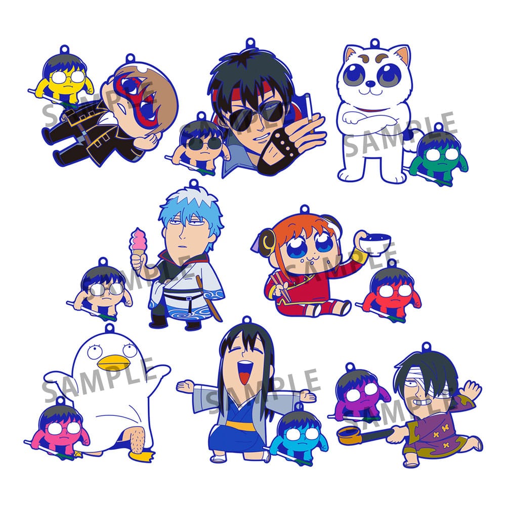 Gintama x Okawabukubu Rubber Mascot Buddycolle Gummi-Anhänger Gintama Oshanti 7 cm Sortiment (8) Image 1