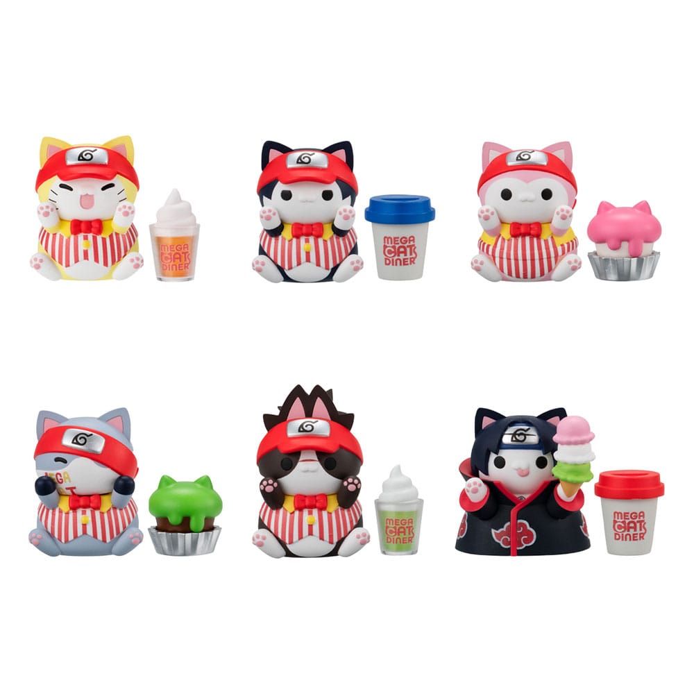 Naruto Shippuden Mega Cat Project Nyaruto! Sammelfiguren Mega Cat Diner 3 cm Sortiment (6) Image 1