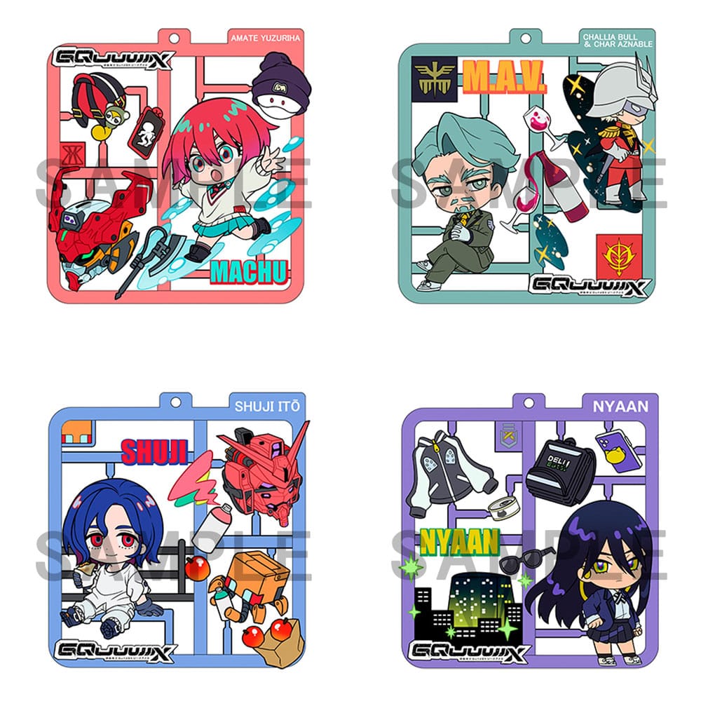 Mobile Suit Gundam GQuuuuuuX Plat Collection Anhänger Sortiment (4) Image 1