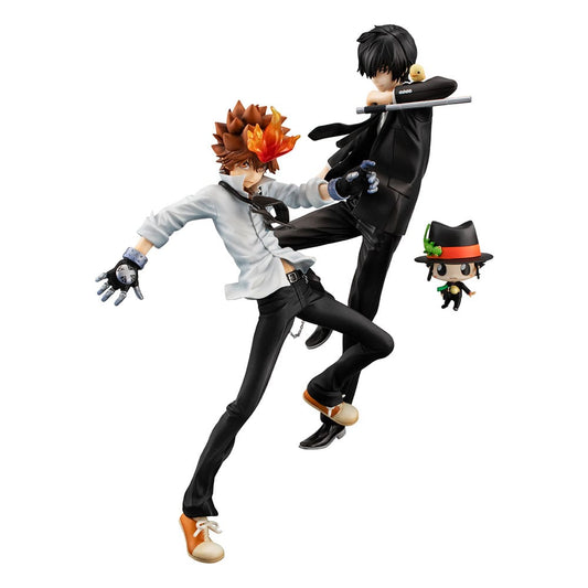 Katekyo Hitman Reborn! G.E.M. Serie PVC Statue Tsunayoshi Sawada & Kyoya Hibari & Reborn Set 21 cm Image 1