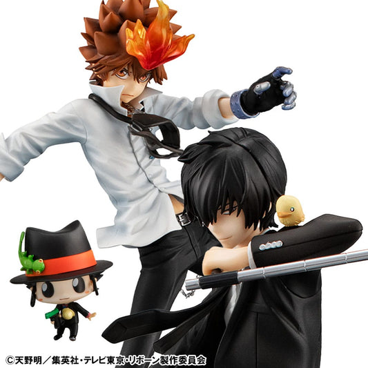 Katekyo Hitman Reborn! G.E.M. Serie PVC Statue Tsunayoshi Sawada & Kyoya Hibari & Reborn Set 21 cm Image 2